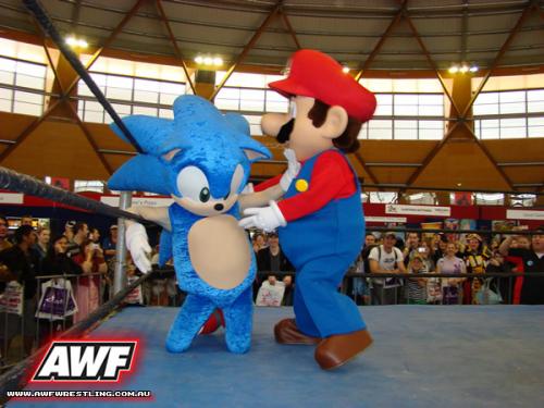 Wrestling Sonic Vs Super Mario 1946