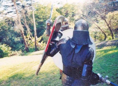 Conan Stevens sword fighting with Society for Creative Anachronism (SCA)