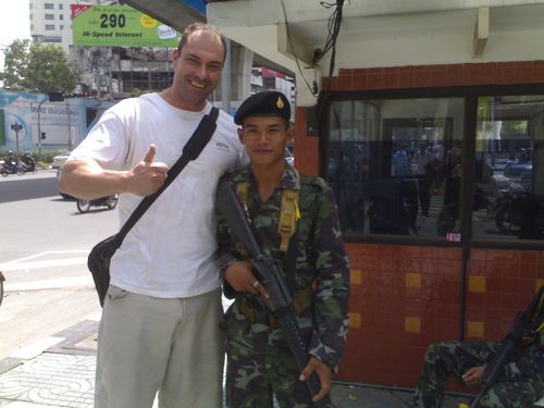 Thai Military Coup Soldiers On Guard